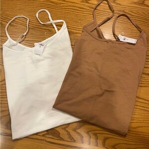 NWT Old Navy Women's Camisoles in White and Brown